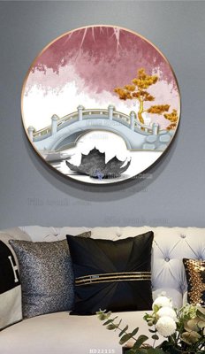 File gốc in tráng gương File tranh hiện đại pha lê gương HD22115 chi tiết