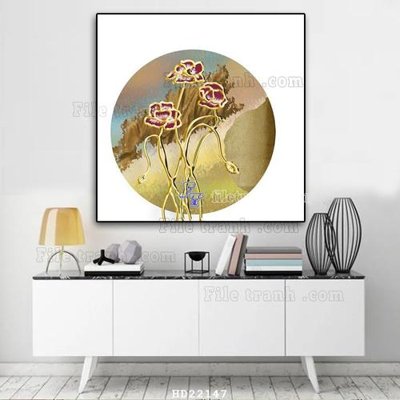 File tranh gốc File tranh hiện đại pha lê gương HD22147 (bản quyền) độc đáo