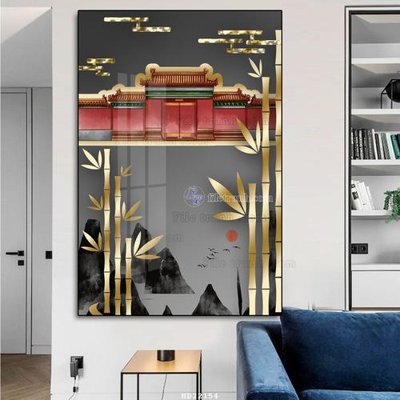 File gốc File tranh hiện đại pha lê gương HD22154 (in lụa) cao cấp