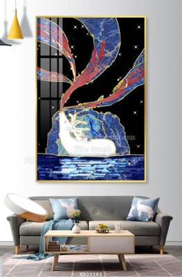 File PSD File tranh hiện đại pha lê gương HD22181 (gốc) nhiều lớp (multi-layer)