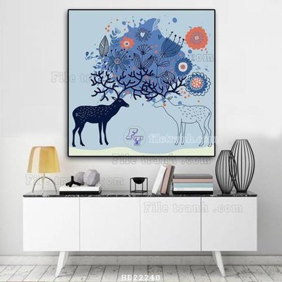 Download file gốc File tranh hiện đại pha lê gương HD22240 (in lụa) tranh 3D