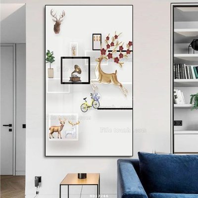 Download file gốc File tranh hiện đại pha lê gương HD22244 (in mica) 3D