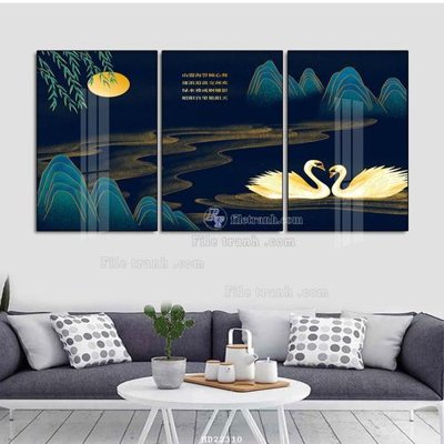 File tranh in tráng gương File tranh hiện đại pha lê gương HD22310 (siêu nét)