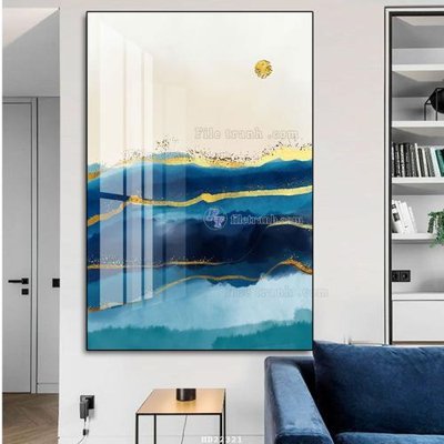 File gốc File tranh hiện đại pha lê gương HD22321 (in lụa) chi tiết cao