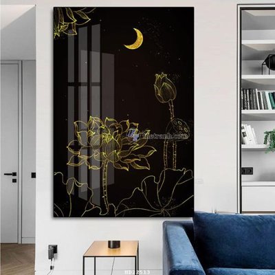 File gốc File tranh hiện đại pha lê gương HD22513 (in mica) trang trí