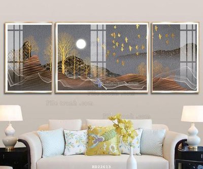 Cung cấp file tranh gốc File tranh hiện đại pha lê gương HD22613 độc quyền