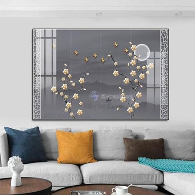 File gốc File tranh hiện đại pha lê gương HD22630 (in mica) làm quà tặng