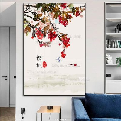File tranh File tranh hiện đại pha lê gương HD22897 (bản gốc) treo phòng ăn