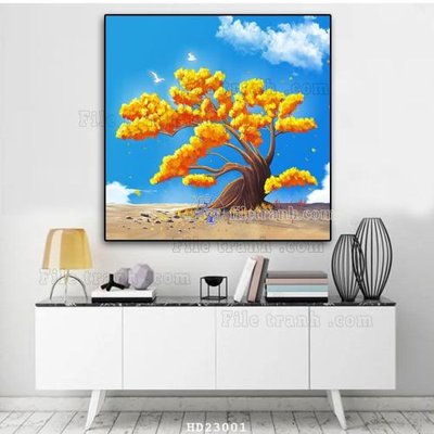 File gốc File tranh hiện đại pha lê gương HD23001 (in tráng gương) ốp tường