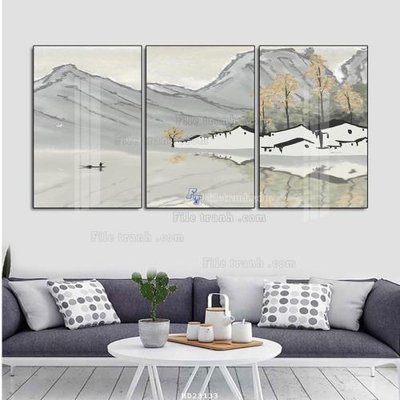 File gốc File tranh hiện đại pha lê gương HD23133 (in lụa) chi tiết cao