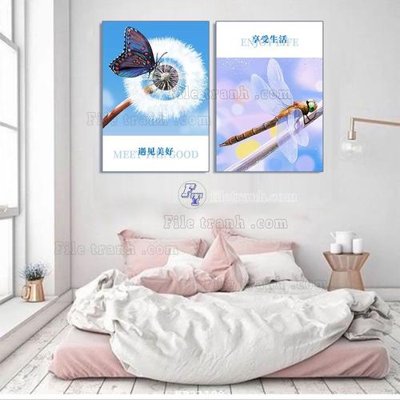 File tranh File tranh hiện đại pha lê gương HD23198 (bản gốc) treo phòng ăn