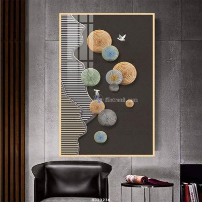 File in trần File tranh hiện đại pha lê gương HD23230 (bản gốc) phong cảnh