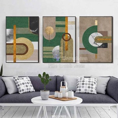 File gốc File bộ tranh treo hiện đại HD23305 (trang trí) cho phòng khách