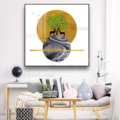 File in trần File bộ tranh treo hiện đại HD23349 (bản gốc) bầu trời