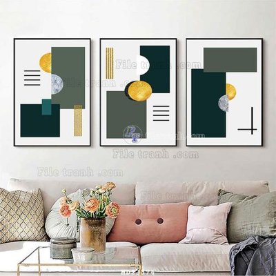 File in trần File bộ tranh treo hiện đại HD23374 (bản gốc) phong cảnh