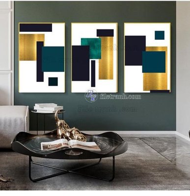 File gốc File bộ tranh treo hiện đại HD23388 (in tráng gương) hiện đại