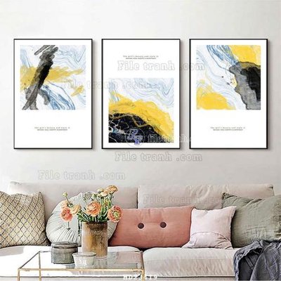 File in ấn cao cấp File bộ tranh treo hiện đại HD23419 (file gốc)