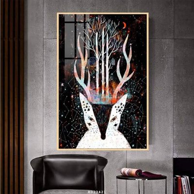 Hình ảnh file gốc in lụa File bộ tranh treo hiện đại HD23421