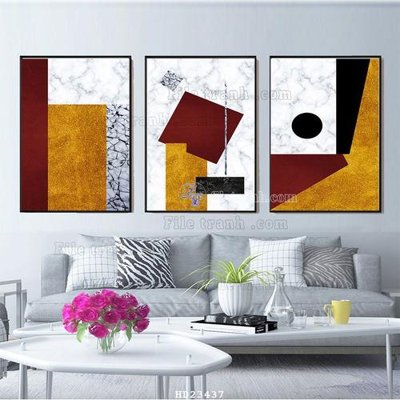File tranh File bộ tranh treo hiện đại HD23437 (bản gốc) trang trí văn phòng