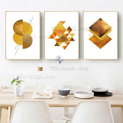 File in trần File bộ tranh treo hiện đại HD23440 (bản gốc) mây trời