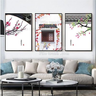 File tranh File bộ tranh treo hiện đại HD23481 (gốc) chủ đề thành phố