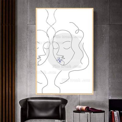 Tải file File bộ tranh treo hiện đại HD23863 (gốc) in tranh tráng gương