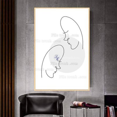 Ảnh gốc File bộ tranh treo hiện đại HD24008 (độ nét cao) in tráng gương