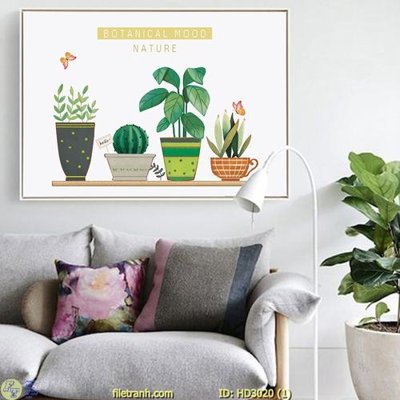 File gốc in tráng gương File tranh treo hiện đại HD3020 chi tiết