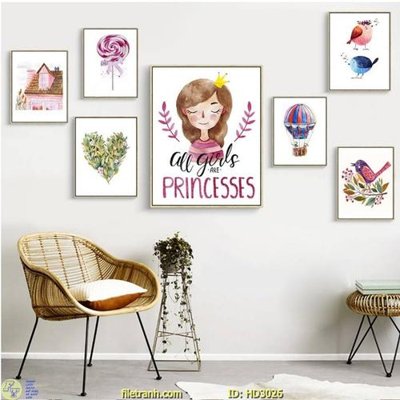 File gốc File tranh treo hiện đại HD3026 (in ấn) không giới hạn