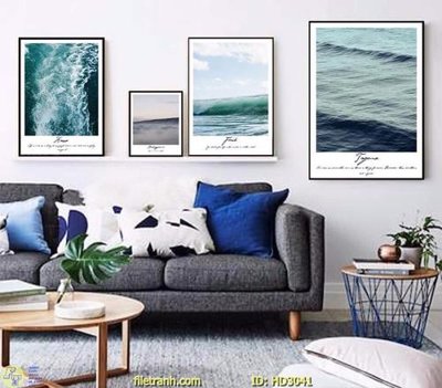 File gốc File tranh treo hiện đại HD3041 (in tráng gương) hiện đại