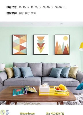 File gốc File tranh treo hiện đại HD3120 (dành cho trang trí nội thất)