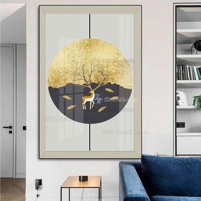 File tranh quảng cáo File tranh hiện đại pha lê gương HD31345 (download file gốc)