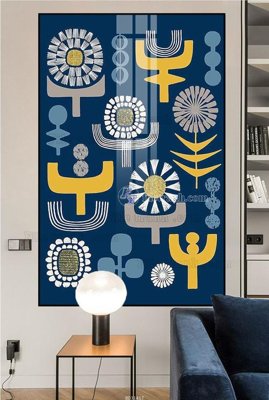 File tranh gốc in trần nhà File tranh hiện đại pha lê gương HD31417 3D