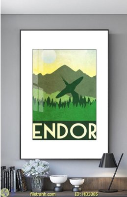 Ảnh gốc File tranh treo hiện đại HD3385 (nét căng) in mica