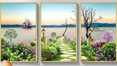 File gốc File tranh treo hiện đại HD3403 (in mica) cắt laser