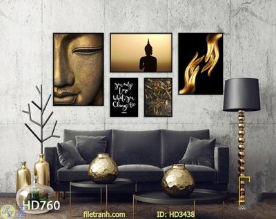 Tải file File tranh treo hiện đại HD3438 (gốc) in tranh tráng gương