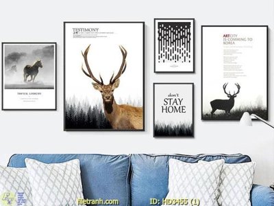 File PSD File tranh treo hiện đại HD3455 (gốc) cho in quảng cáo