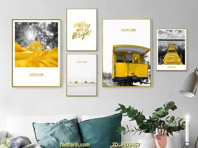 File tranh File tranh treo hiện đại HD3457 (file gốc) chuẩn màu in