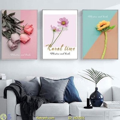File tranh File tranh treo hiện đại HD3501 (ảnh gốc) in trần 3D