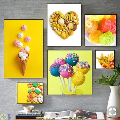 Ảnh gốc File tranh treo hiện đại HD3513 (nét căng) in mica