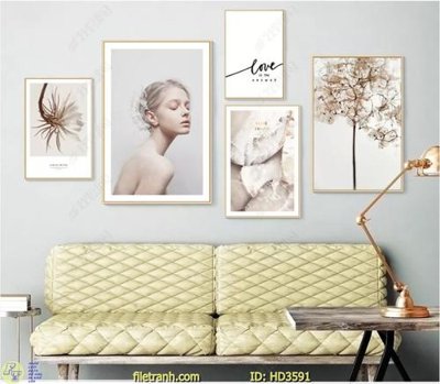 File gốc File tranh treo hiện đại HD3591 (chuẩn CMYK) cho nhà in