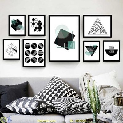 File PSD File tranh treo hiện đại HD3691 (chất lượng in ấn)