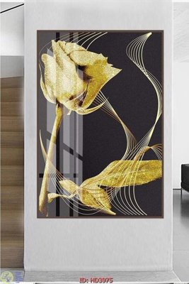 File tranh File tranh treo hiện đại HD3975 (bản gốc) in lụa dán tường