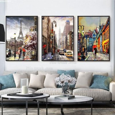 File in ấn chuyên nghiệp File bộ tranh treo hiện đại HD40003 (file gốc)