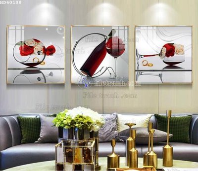 File gốc in ấn File bộ tranh treo hiện đại HD40108 độ phân giải cao