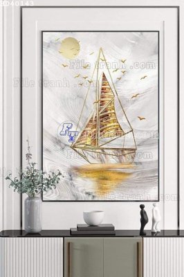 File tranh File bộ tranh treo hiện đại HD40143 (gốc) in vải canvas