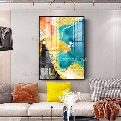 File tranh gốc File bộ tranh treo hiện đại HD40155 (bản quyền) độc đáo
