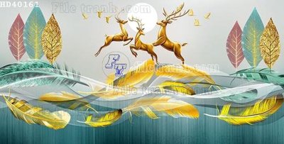 File gốc File bộ tranh treo hiện đại HD40161 (cho in 3D) độc đáo