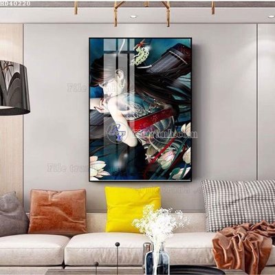 File in mica File bộ tranh treo hiện đại HD40220 (bản gốc) làm vách ngăn