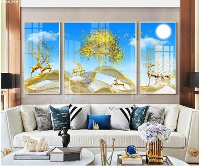File ảnh File bộ tranh treo hiện đại HD40258 (gốc) in PP, decal